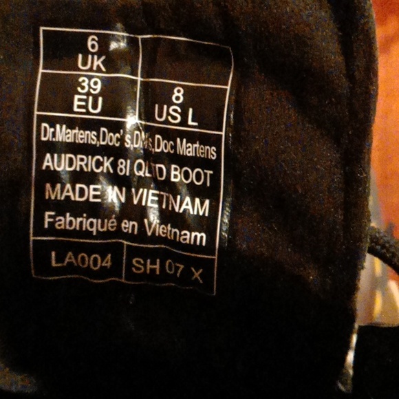 Dr martens AUDRICK WHITE STITCH LEATHER PLATFORM LACE UP BOOTS - Picture 13 of 15